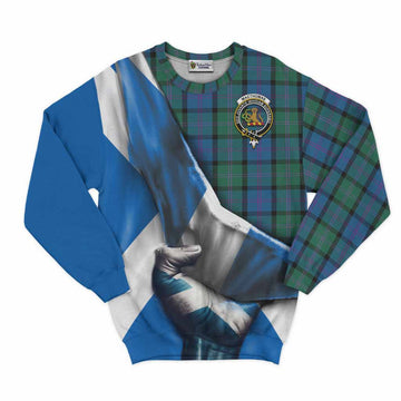 MacThomas (McThomas) Tartan Sweatshirt with Family Crest Scotland Patriotic Style Unisex - Tartan Vibes Clothing