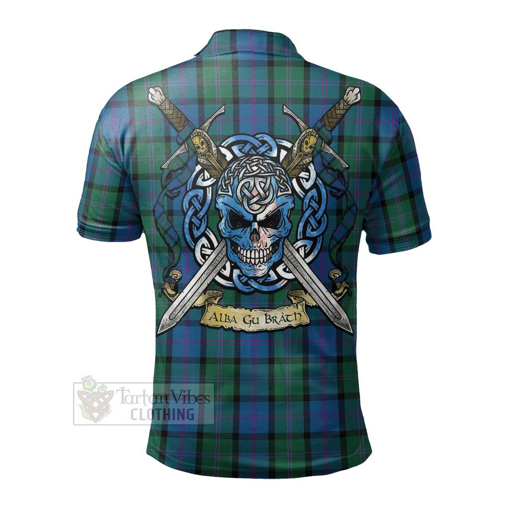 MacThomas (McThomas) Tartan Polo Shirt with Family Crest Celtic Skull Style - Tartan Vibes Clothing