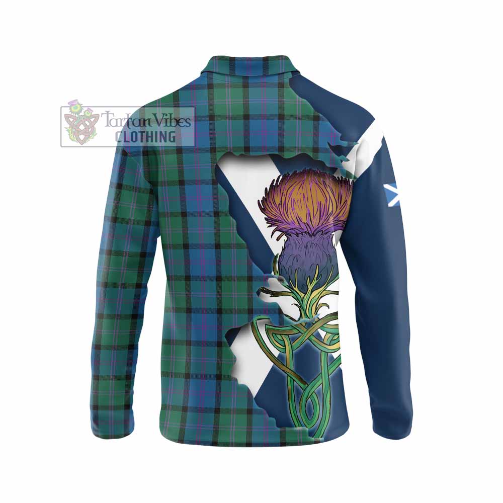 MacThomas (McThomas) Tartan Family Crest Long Sleeve Polo Shirt Scottish Thistle Celtic Inspired - Tartan Vibes Clothing
