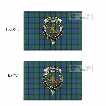Tartan Vibes Clothing MacThomas (McThomas) Tartan House Flag with Family Crest