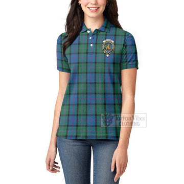 MacThomas (McThomas) Tartan Women's Polo Shirt with Family Crest and Bearded Skull Holding Bottles of Whiskey - Tartan Vibes Clothing