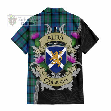 MacThomas (McThomas) Tartan Family Crest Hawaiian Shirt Lion Rampant Royal Thistle Shield Celtic Inspired - Tartan Vibes Clothing