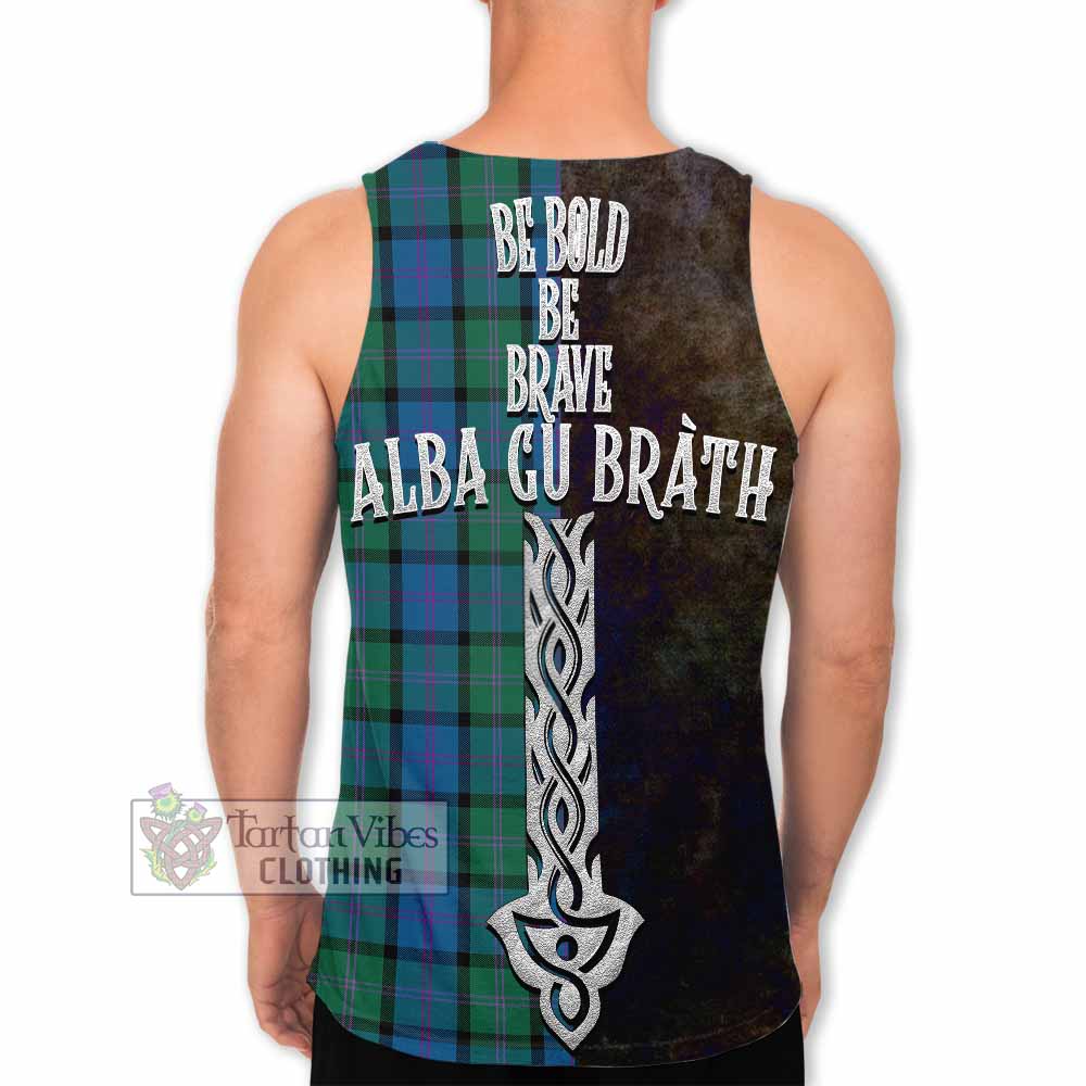 MacThomas (McThomas) Tartan Family Crest Men's Tank Top Alba Gu Brath Be Brave Lion Ancient Style - Tartan Vibes Clothing