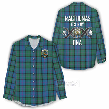 MacThomas (McThomas) Tartan Women's Casual Shirt with Family Crest DNA In Me Style - Tartan Vibes Clothing