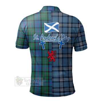 MacThomas (McThomas) Tartan Polo Shirt Happy St. Andrew's Day Half Tartan Style - Tartan Vibes Clothing