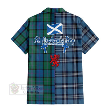 MacThomas (McThomas) Tartan Hawaiian Shirt Happy St. Andrew's Day Half Tartan Style - Tartan Vibes Clothing