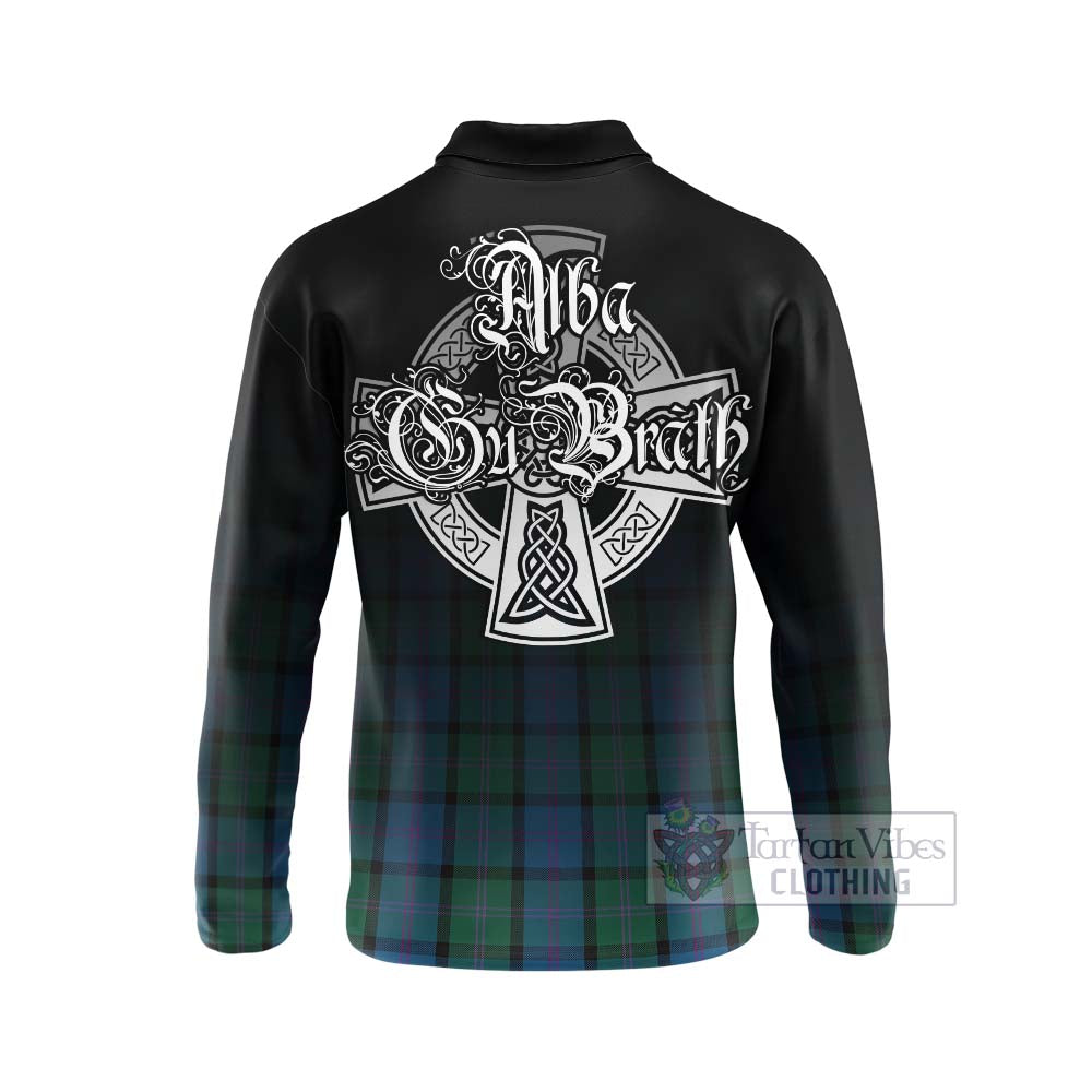 MacThomas (McThomas) Tartan Long Sleeve Polo Shirt Featuring Alba Gu Brath Family Crest Celtic Inspired - Tartan Vibes Clothing