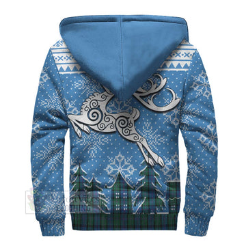 MacThomas (McThomas) Clan Christmas Sherpa Hoodie Celtic Reindeer Style - Tartan Vibes Clothing