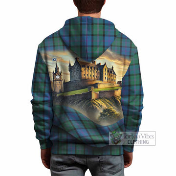 MacThomas (McThomas) Tartan Family Crest Hoodie with Scottish Ancient Castle Style - Tartan Vibes Clothing