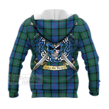 MacThomas (McThomas) Tartan Knitted Hoodie with Family Crest Celtic Skull Style - Tartan Vibes Clothing