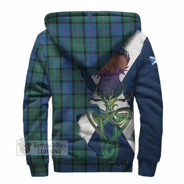 MacThomas (McThomas) Tartan Family Crest Sherpa Hoodie Scottish Thistle Celtic Inspired - Tartan Vibes Clothing