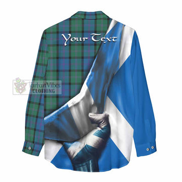 MacThomas (McThomas) Tartan Women's Casual Shirt with Family Crest Scotland Patriotic Style - Tartan Vibes Clothing