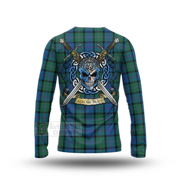 MacThomas (McThomas) Tartan Long Sleeve T-Shirt with Family Crest Celtic Skull Style - Tartan Vibes Clothing