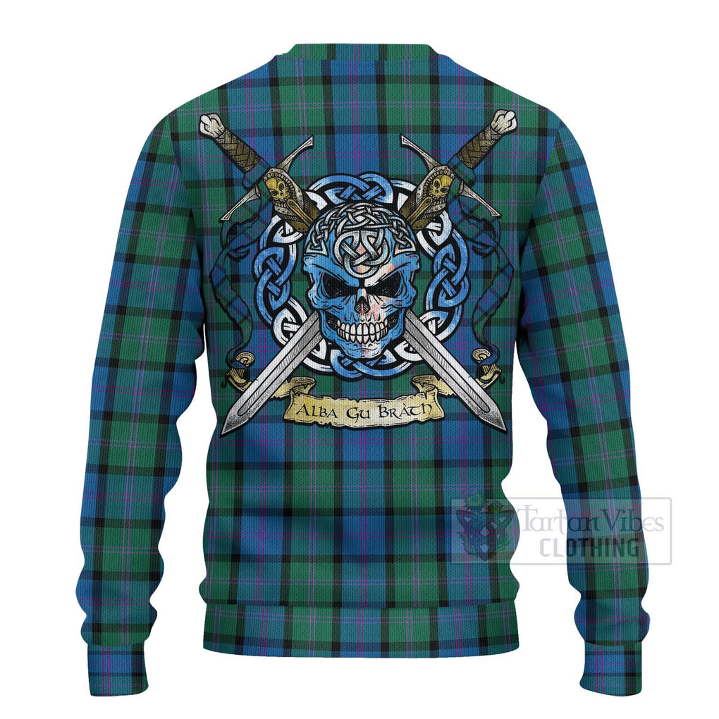 MacThomas (McThomas) Tartan Ugly Sweater with Family Crest Celtic Skull Style - Tartan Vibes Clothing