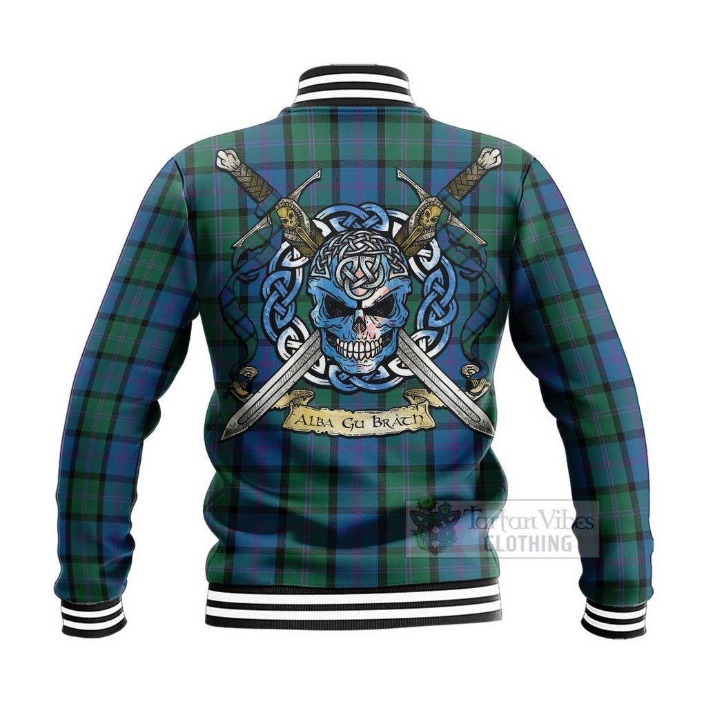 MacThomas (McThomas) Tartan Baseball Jacket with Family Crest Celtic Skull Style - Tartan Vibes Clothing