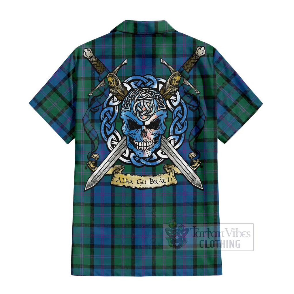 MacThomas (McThomas) Tartan Hawaiian Shirt with Family Crest Celtic Skull Style - Tartan Vibes Clothing
