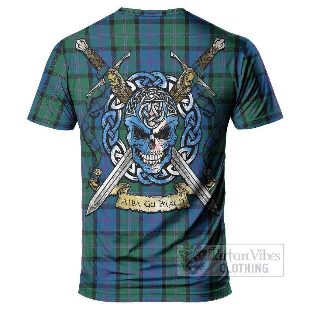 MacThomas (McThomas) Tartan T-Shirt with Family Crest Celtic Skull Style - Tartan Vibes Clothing