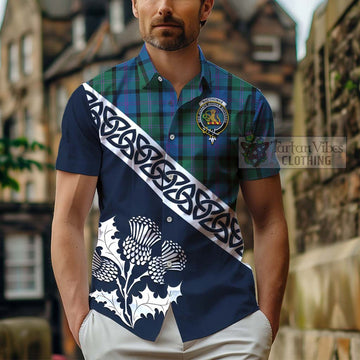MacThomas (McThomas) Tartan Hawaiian Shirt Featuring Thistle and Scotland Map - Tartan Vibes Clothing