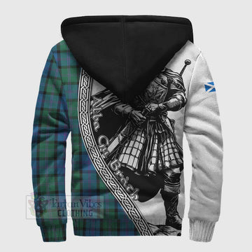 MacThomas (McThomas) Tartan Clan Crest Sherpa Hoodie with Highlander Warrior Celtic Style - Tartan Vibes Clothing
