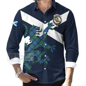 MacThomas (McThomas) Tartan Lion Rampant Long Sleeve Button Shirt Proudly Display Your Heritage with Alba Gu Brath and Clan Name Men's Shirt - Tartan Vibes Clothing