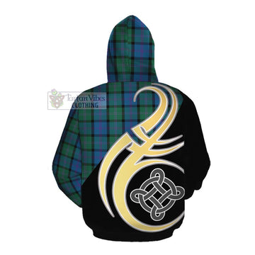 MacThomas (McThomas) Tartan Cotton Hoodie with Family Crest and Celtic Symbol Style Pullover Hoodie - Tartan Vibes Clothing