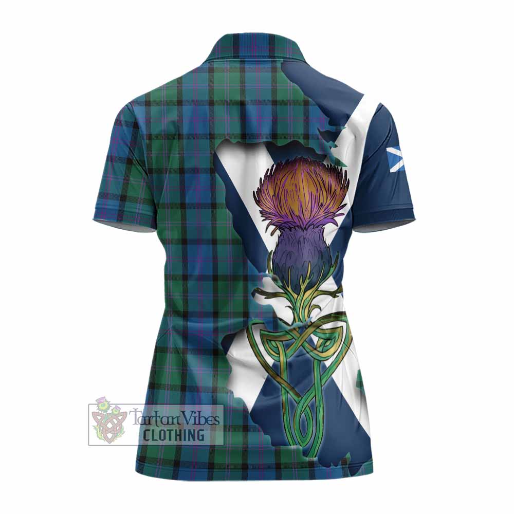 MacThomas (McThomas) Tartan Family Crest Women's Polo Shirt Scottish Thistle Celtic Inspired - Tartan Vibes Clothing