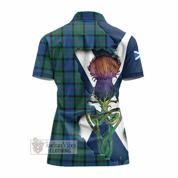 MacThomas (McThomas) Tartan Family Crest Women's Polo Shirt Scottish Thistle Celtic Inspired - Tartan Vibes Clothing