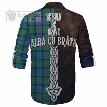 MacThomas (McThomas) Tartan Family Crest Ghillie Kilt Shirt Alba Gu Brath Be Brave Lion Ancient Style - Tartan Vibes Clothing