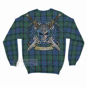 MacThomas (McThomas) Tartan Sweatshirt with Family Crest Celtic Skull Style - Tartan Vibes Clothing