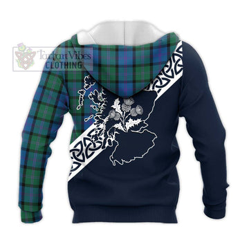 MacThomas (McThomas) Tartan Knitted Hoodie Featuring Thistle and Scotland Map - Tartan Vibes Clothing