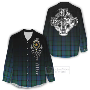 MacThomas (McThomas) Tartan Women's Casual Shirt Featuring Alba Gu Brath Family Crest Celtic Inspired - Tartan Vibes Clothing