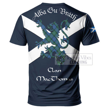 MacThomas (McThomas) Tartan Lion Rampant T-Shirt Proudly Display Your Heritage with Alba Gu Brath and Clan Name - Tartan Vibes Clothing