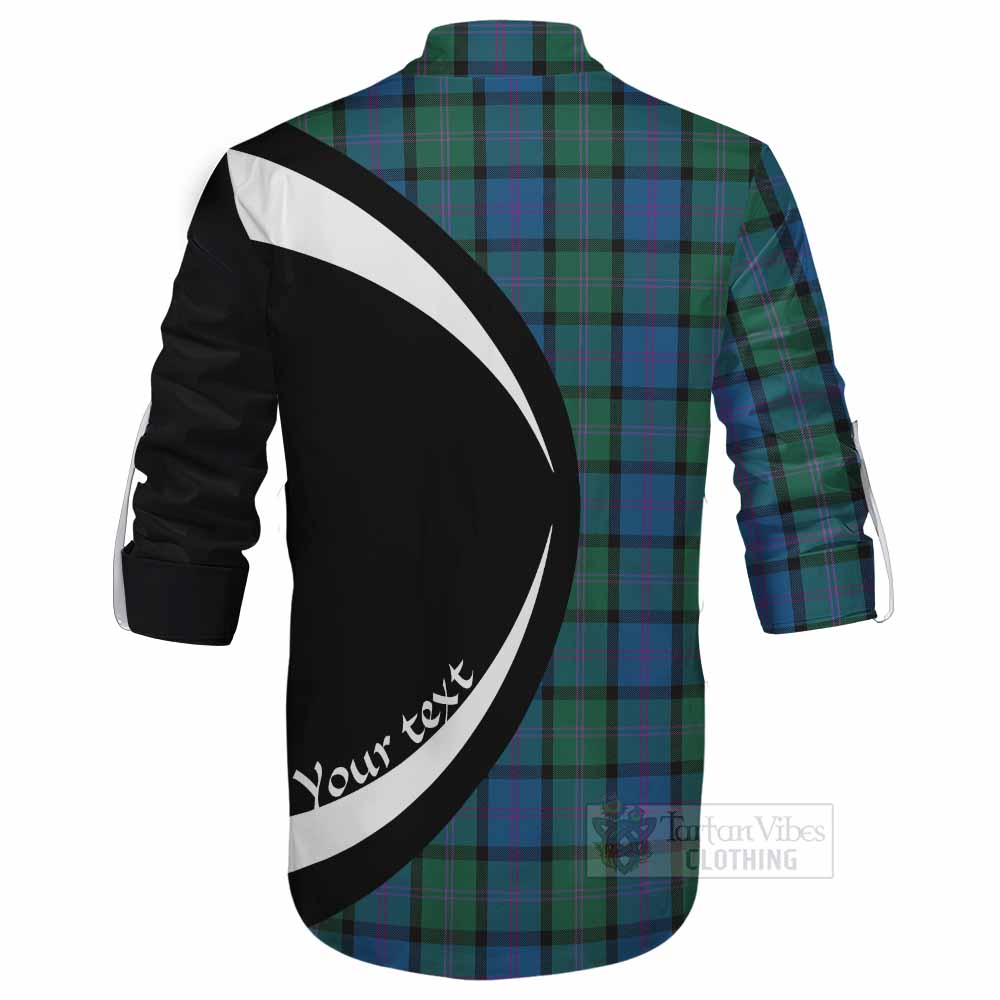 MacThomas (McThomas) Tartan Ghillie Kilt Shirt with Family Crest Circle Style - Tartan Vibes Clothing