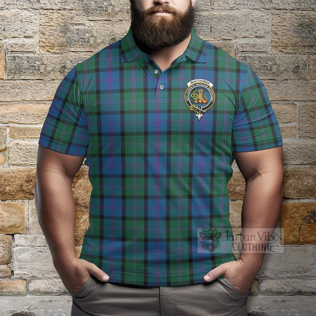 MacThomas (McThomas) Tartan Polo Shirt with Family Crest Celtic Skull Style - Tartan Vibes Clothing