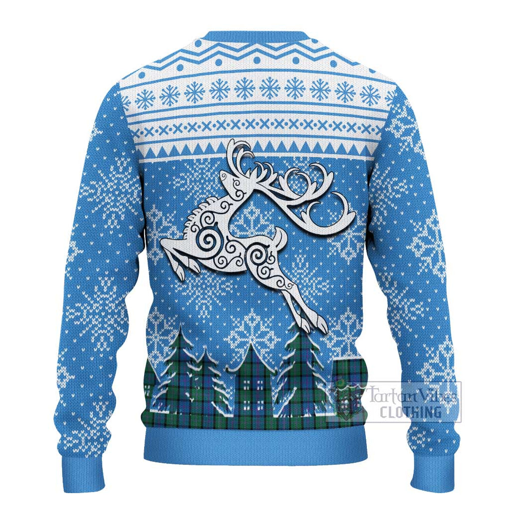 MacThomas (McThomas) Clan Christmas Ugly Sweater Celtic Reindeer Style - Tartan Vibes Clothing