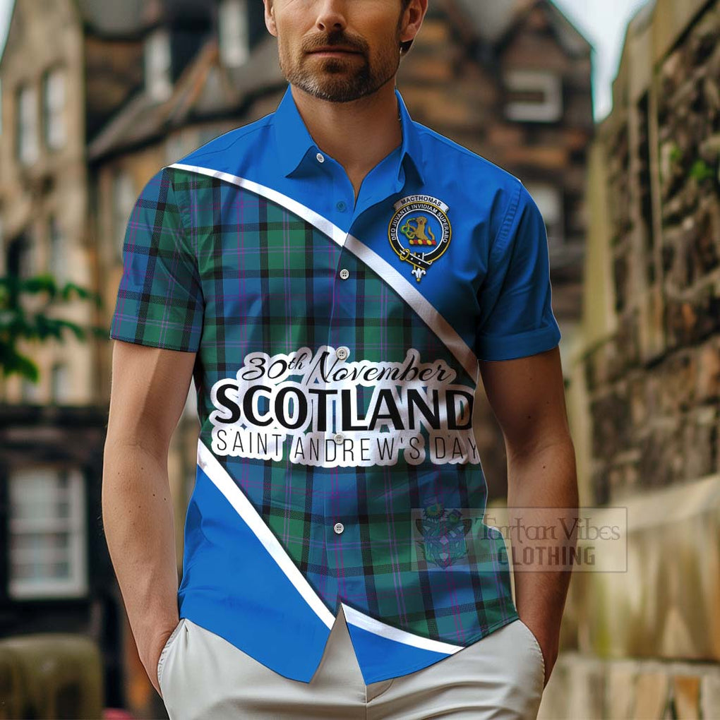 MacThomas (McThomas) Family Crest Tartan Hawaiian Shirt Celebrate Saint Andrew's Day in Style - Tartan Vibes Clothing