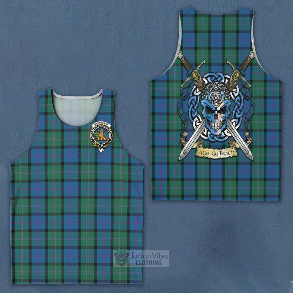 MacThomas (McThomas) Tartan Men's Tank Top with Family Crest Celtic Skull Style - Tartan Vibes Clothing