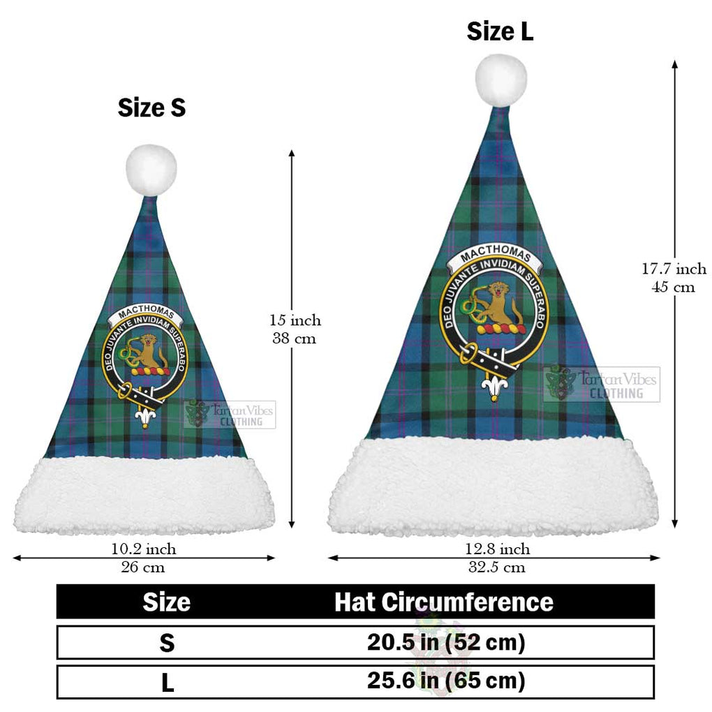 MacThomas (McThomas) Tartan Christmas Santa Hats with Family Crest Christmas Hat L 25.6in (65cm) - Tartan Vibes Clothing