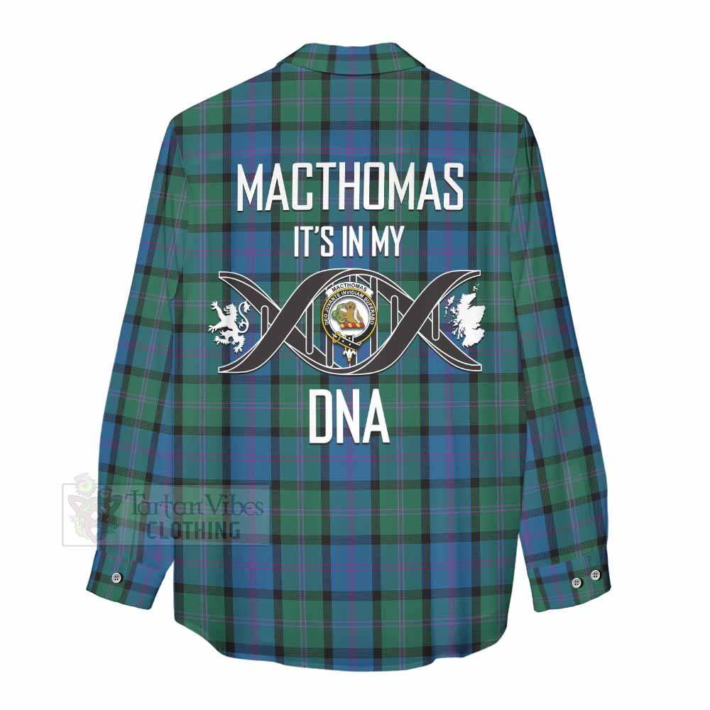 MacThomas (McThomas) Tartan Women's Casual Shirt with Family Crest DNA In Me Style - Tartan Vibes Clothing