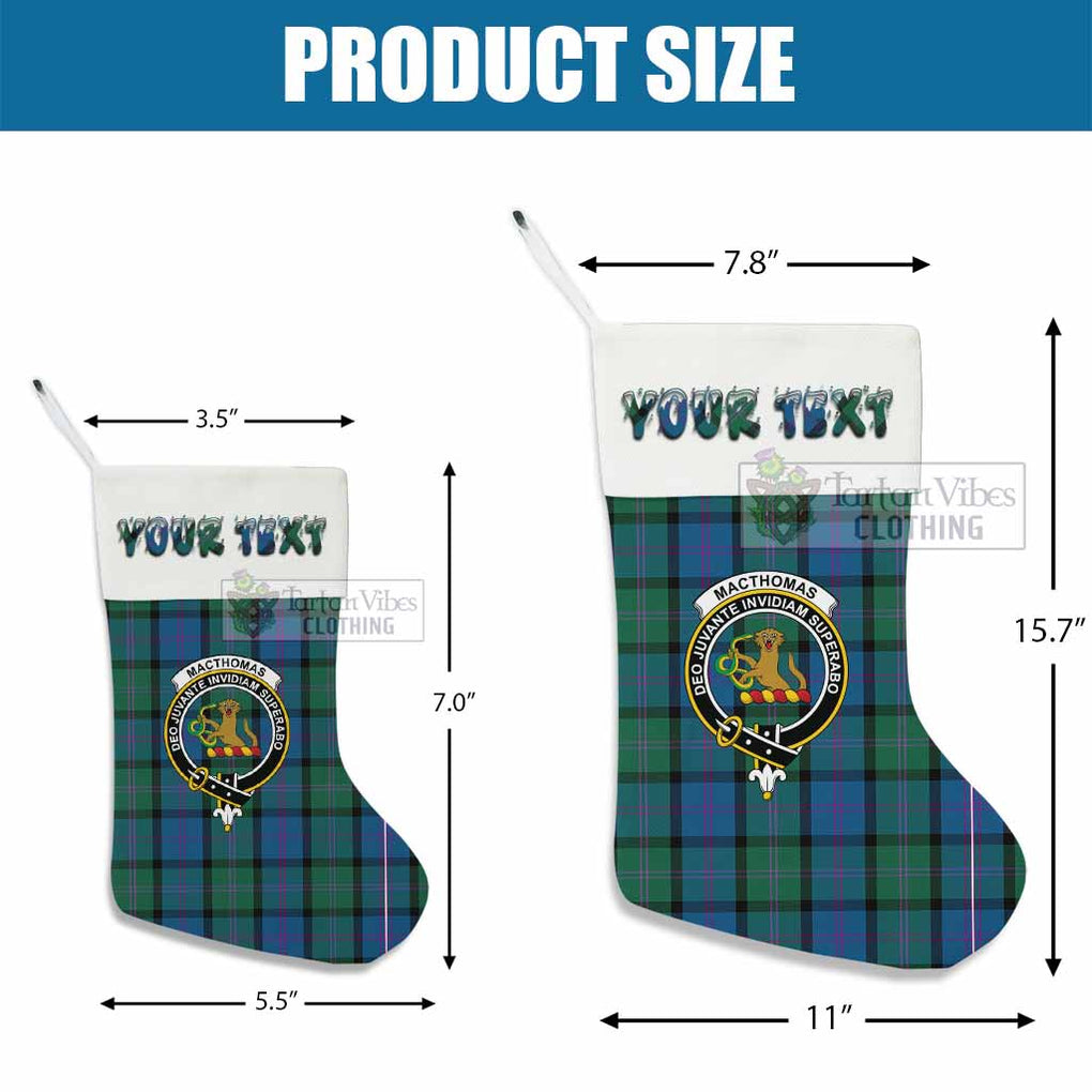 MacThomas (McThomas) Tartan Family Crest Christmas Stocking with Personalized Text - Tartan Vibes Clothing