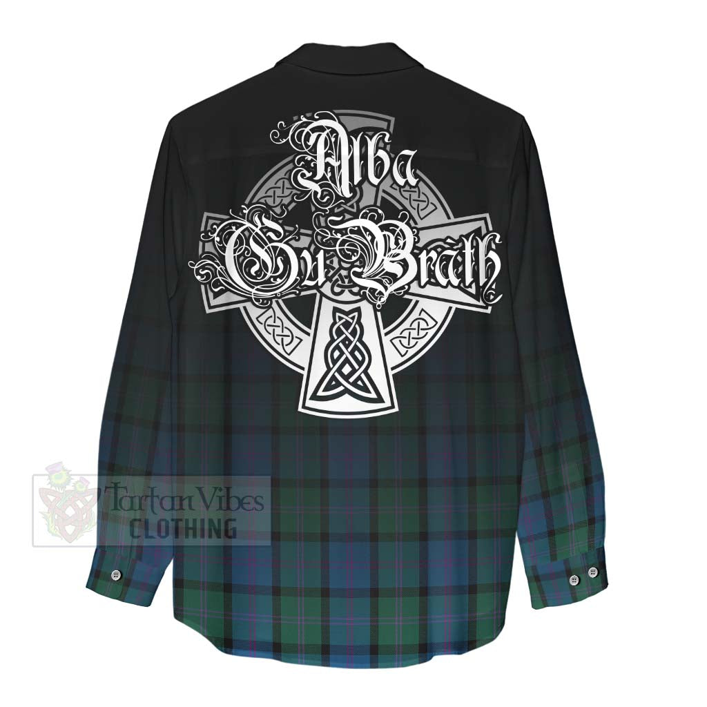MacThomas (McThomas) Tartan Women's Casual Shirt Featuring Alba Gu Brath Family Crest Celtic Inspired - Tartan Vibes Clothing