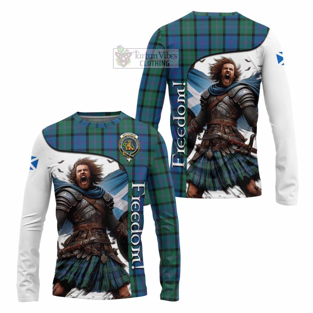 MacThomas (McThomas) Crest Tartan Long Sleeve T-Shirt Inspired by the Freedom of Scottish Warrior - Tartan Vibes Clothing