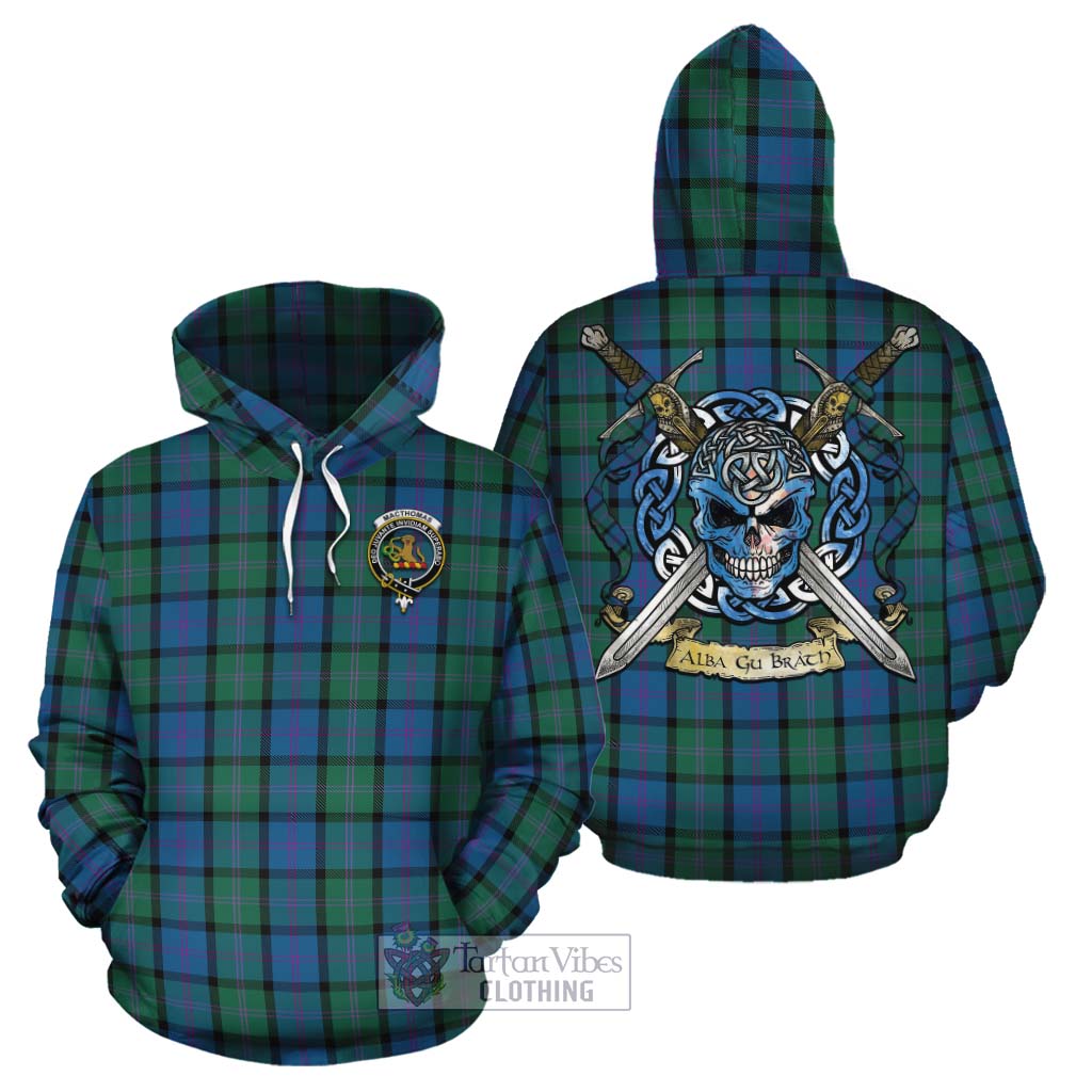 MacThomas (McThomas) Tartan Cotton Hoodie with Family Crest Celtic Skull Style Zip Hoodie - Tartan Vibes Clothing