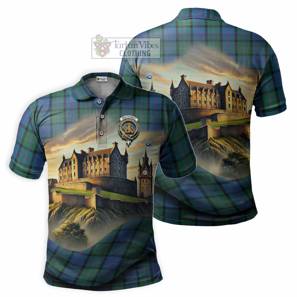 Tartan Vibes Clothing MacThomas (McThomas) Tartan Family Crest Polo Shirt with Scottish Ancient Castle Stype