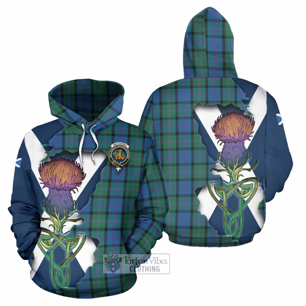 MacThomas (McThomas) Tartan Family Crest Hoodie Scottish Thistle Celtic Inspired - Tartan Vibes Clothing