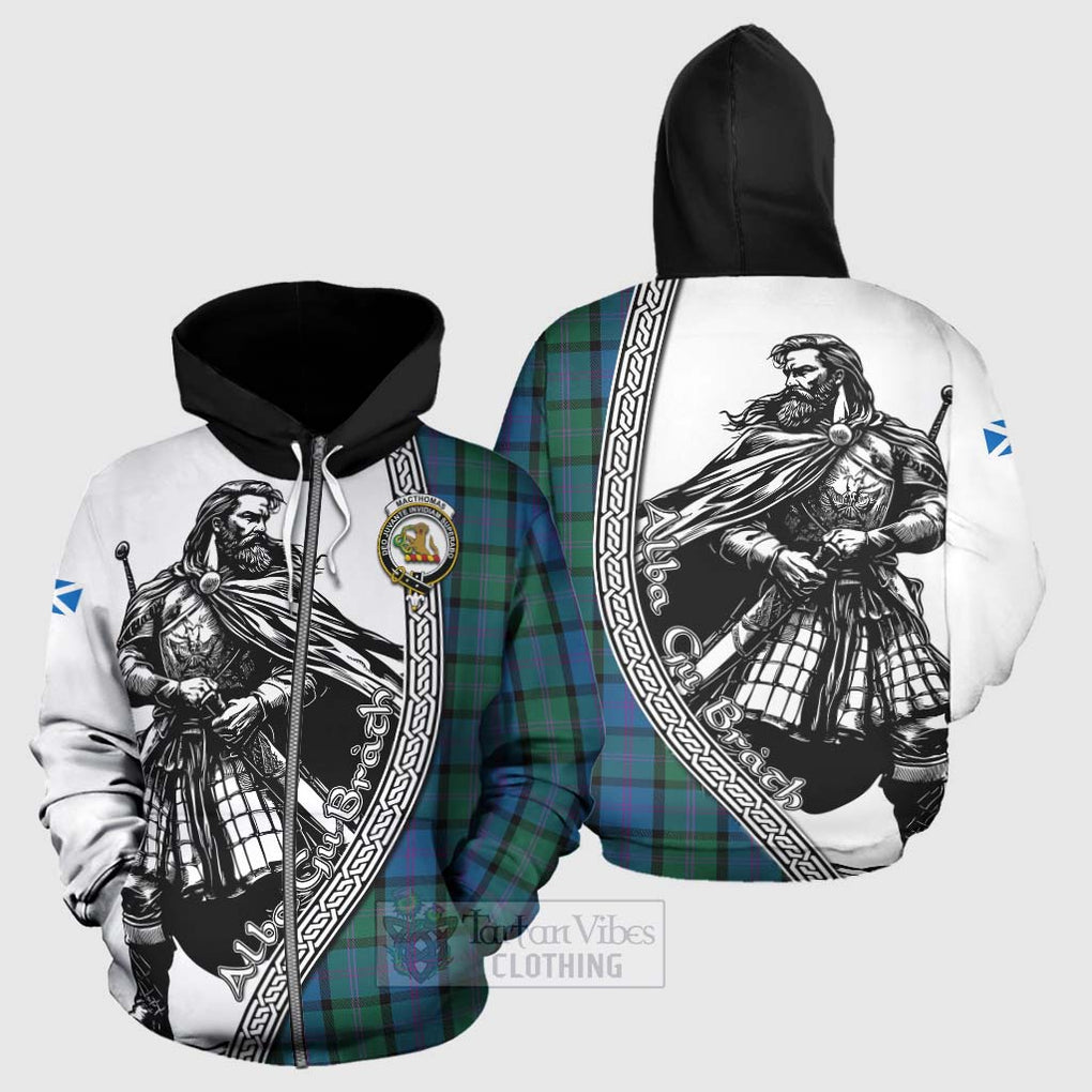 MacThomas (McThomas) Tartan Clan Crest Hoodie with Highlander Warrior Celtic Style - Tartan Vibes Clothing