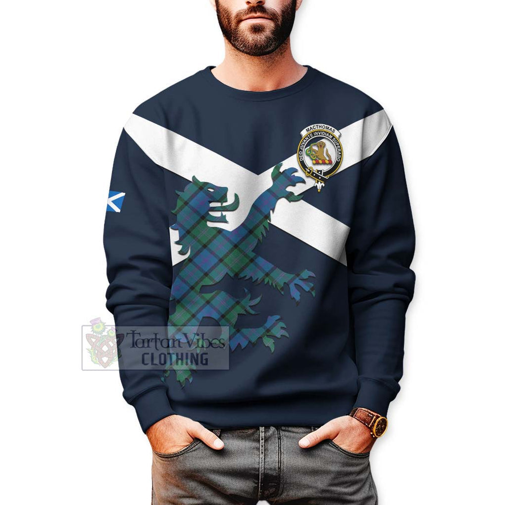 MacThomas (McThomas) Tartan Lion Rampant Sweatshirt Proudly Display Your Heritage with Alba Gu Brath and Clan Name - Tartan Vibes Clothing