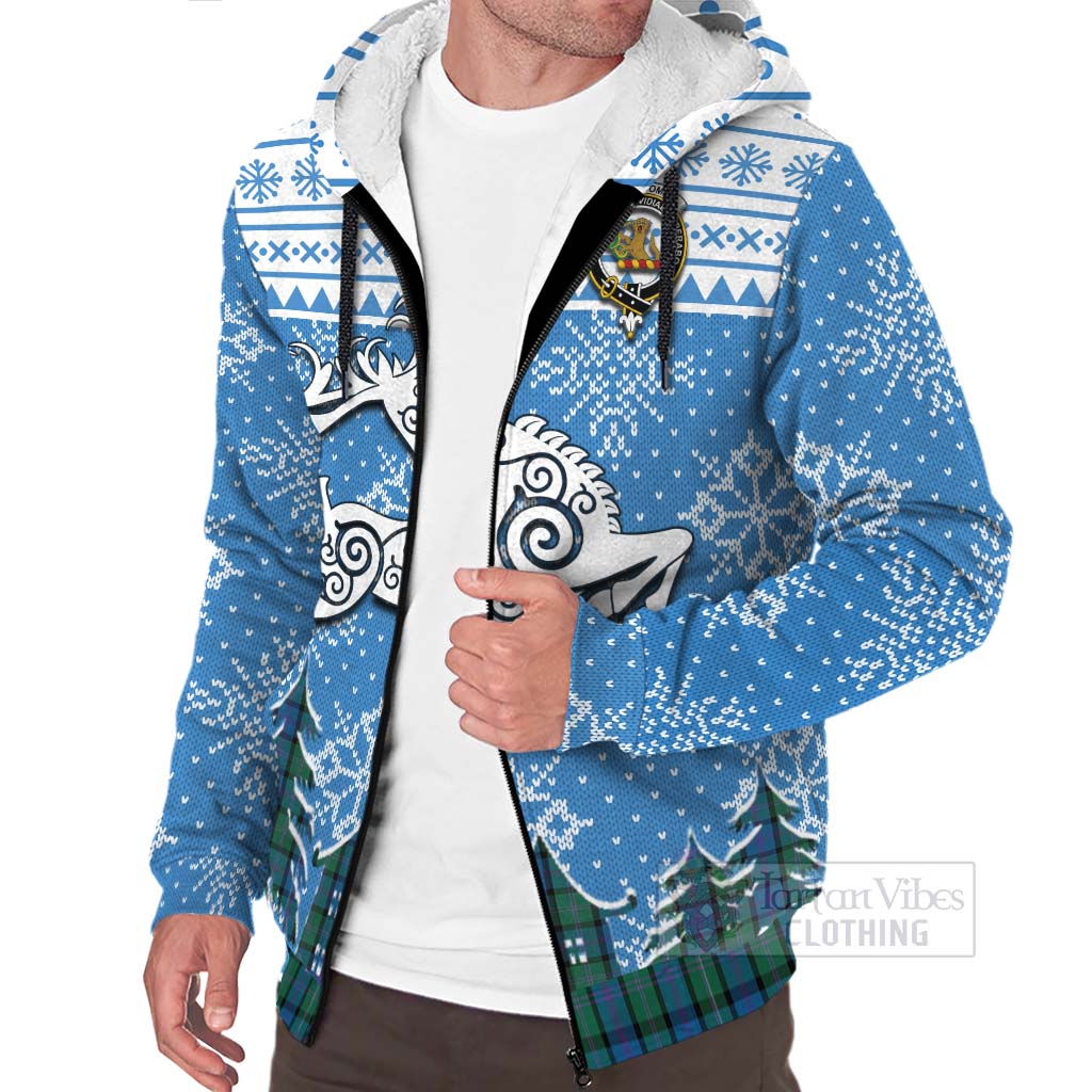MacThomas (McThomas) Clan Christmas Sherpa Hoodie Celtic Reindeer Style Unisex - Tartan Vibes Clothing