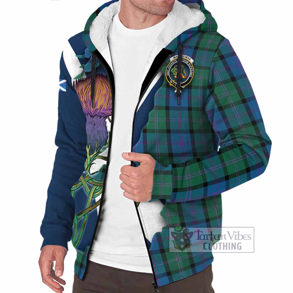 MacThomas (McThomas) Tartan Family Crest Sherpa Hoodie Scottish Thistle Celtic Inspired - Tartan Vibes Clothing