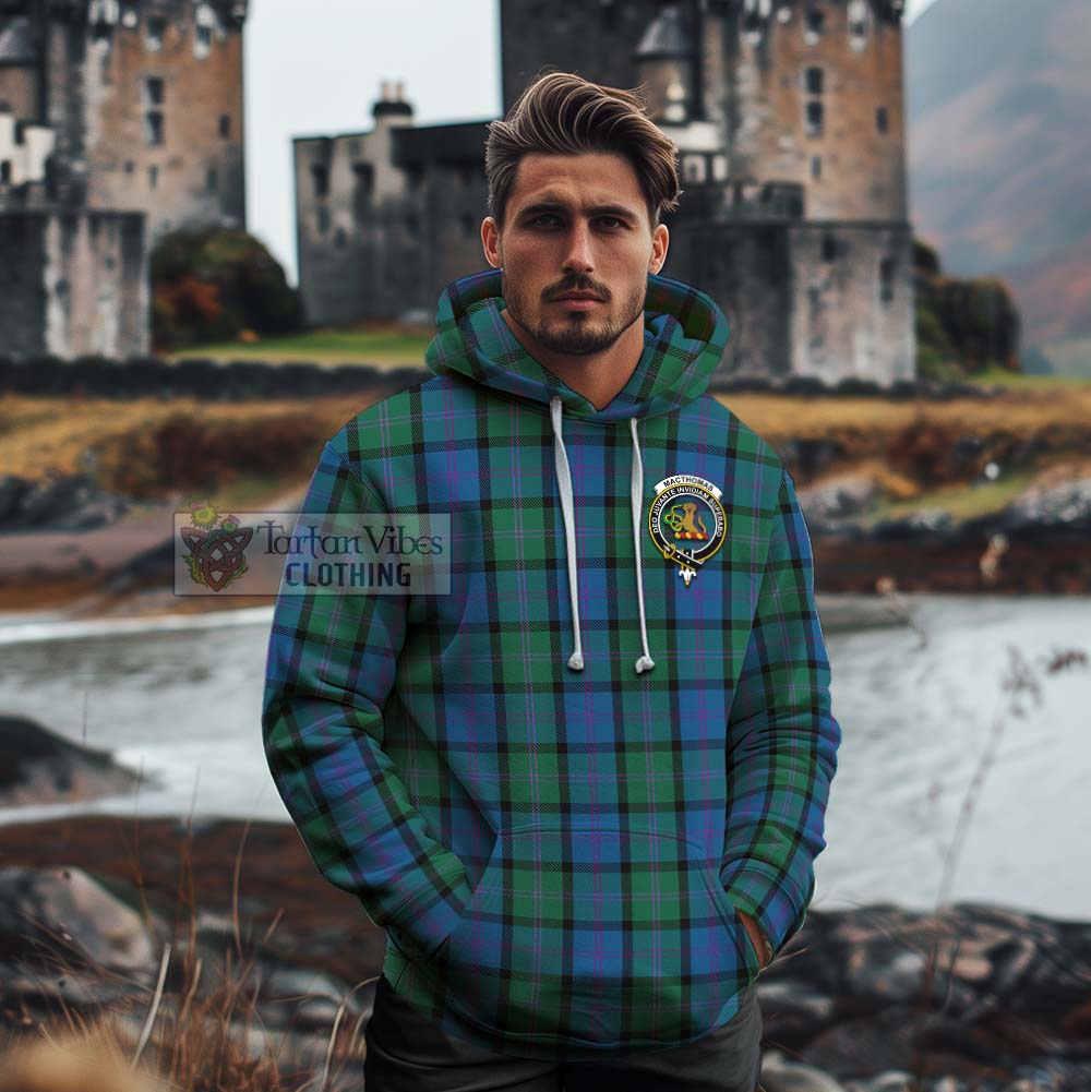 MacThomas (McThomas) Tartan Cotton Hoodie with Family Crest Celtic Skull Style - Tartan Vibes Clothing